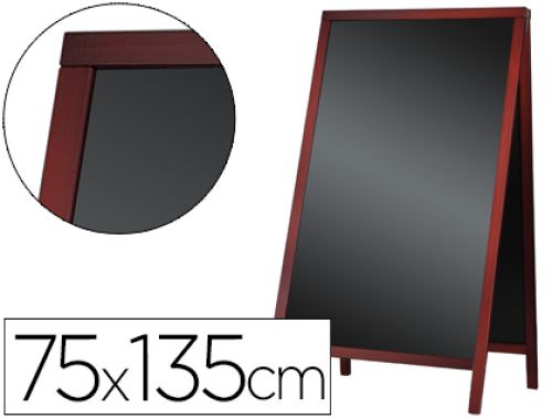 Quadro preto liderpapel cavalete dupla face de madeira com superficie para marcadores tipo giz 75x135 cm , Liderpapel , 54722 , 8423473547223